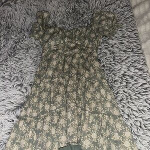 Green Floral Dress